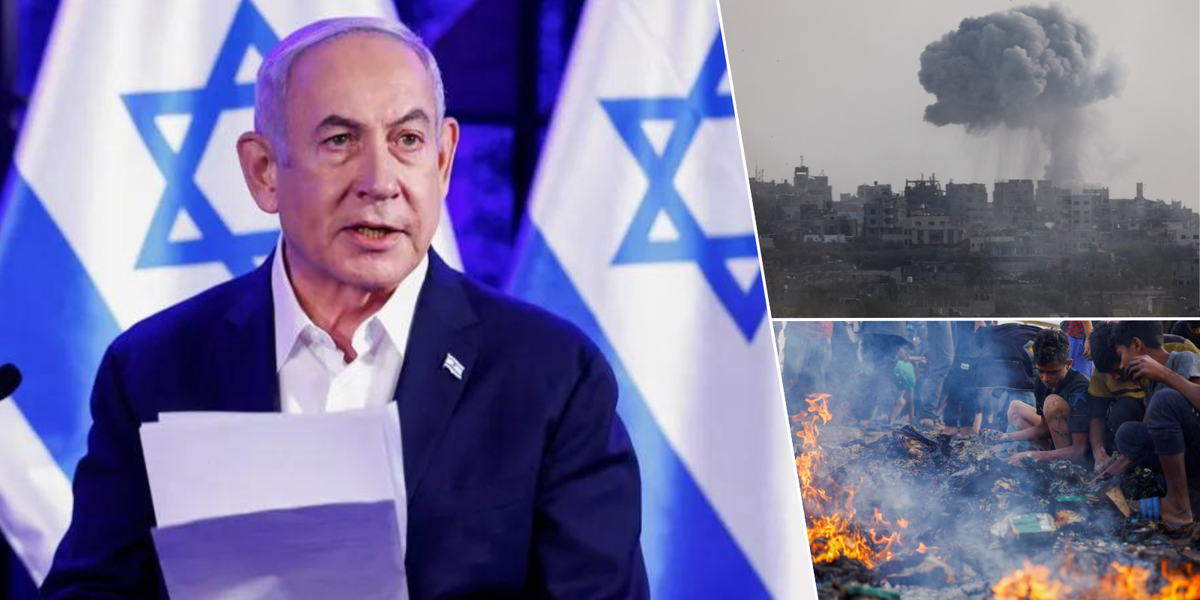 Israeli strike on Gaza camp 'burns civilians alive' as
Netanyahu admits 'tragic mistake'